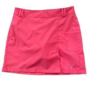 PUMA - Tech A-Line Pink Tennis Golf Pickleball Athletic Skirt Skort